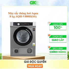 Máy sấy quần áo Aqua AQH-V800H.SS 8.0kg - Hàng chính hãng (chỉ giao HCM)