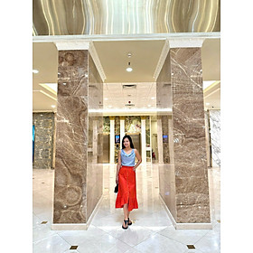 Áo Cổ Đổ Thanh Dải TOP225BLUE thời trang thiết kế Hity