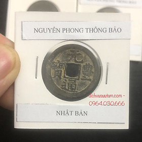 Mua Xu cổ lỗ vuông Nhật Bản Nguyên Phong Thông Bảo  tặng kèm phơi bảo quản xu
