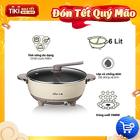 Mua Nồi Lẩu Điện 2 Ngăn Đa Năng Bear Model B06R6 Dung Tích 6L - Hàng Chính Hãng