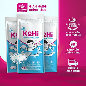 Khẩu trang 4D trẻ em KOHI 4 lớp kháng khuẩn - Túi 10 cái