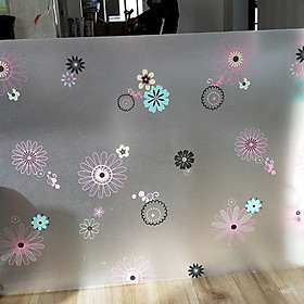 Miếng Dán Mờ Trang Trí Cửa Sổ Chống Cháy Nổ (Rộng 60cm Dài 1m)