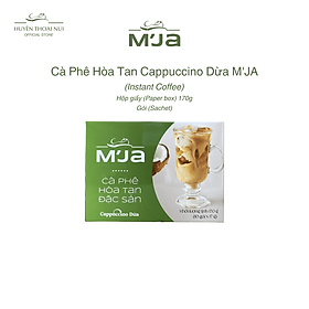 Cà Phê Hòa Tan Cappuccino Dừa M'JA - Vị Đắng Pha Chút Ngọt Dịu - Hộp 170g (10 gói x 17g)