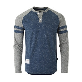 Áo T-SHIRT dài tay Henley bóng chày_Raglan thể thao năng động_Phong cách thể thao đơn giản_Hàng US chất lượng cao