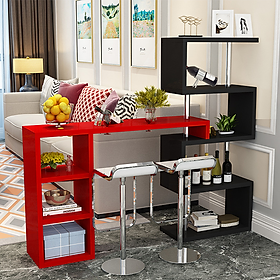 Mua Bàn Quầy Bar 1m4 Gỗ MDF phủ Melamin cao cấp Sang trọng - Bàn Trà kèm kệ để đồ đa năng bền đẹp BAH038 Giao màu ngẫu nhiên