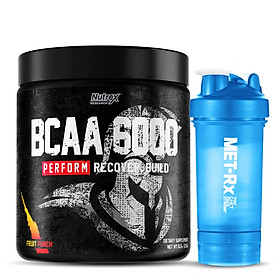 Combo Thực phẩm Hỗ trợ và Tăng trưởng Cơ bắp Nutrex BCAA 6000 - 30 liều dùng & Tặng kèm Bình nước 600ml (Màu ngẫu nhiên) - Fruit Punch