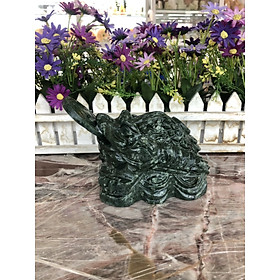 Mua Tượng Cóc Ba Chân  Thiềm Thừ phong thủy chiêu tài lộc đá ngọc Ấn Độ - Dài 12 cm