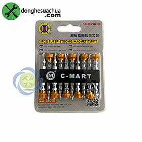 Mua Mũi vít bake nam châm C-Mart C0408-PH2-65-10 loại 2 đầu dài 65mm (10 mũi/vỉ)