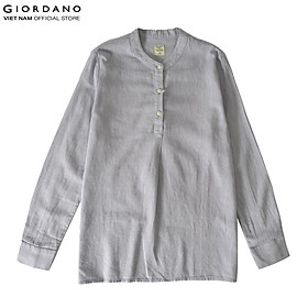 Hình ảnh Áo Sơ Mi Dài Tay Linen Shirt Nữ GIORDANO 05341203