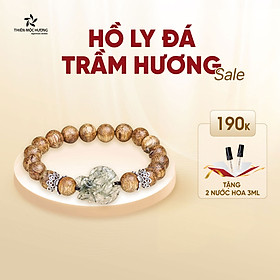 Vòng tay Trầm Hương Hồ Ly mix đá phong thủy - May mắn tình duyên - Trầm Tốc Việt Nam - Thiên Mộc Hương