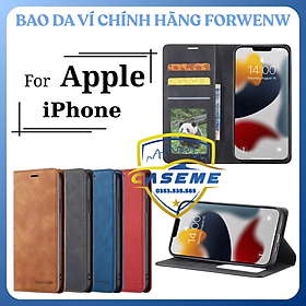 Bao Da Dạng Ví Dành Cho iPhone Air, iPhone 17, iPhone 17 Pro, iPhone 17 Pro Max Forwenw Cao Cấp Sang Trọng - Hàng Chính Hãng - Đen - iPhone Air