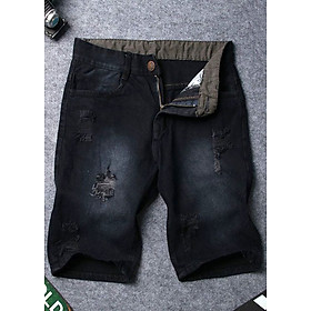 Quần short jean nam đen Q417 Muidoi