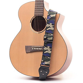 Camouflage Pattern Widen Tail Pin Strap for Steel String Guitar Bass Electric Guitar