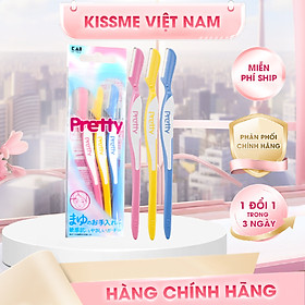 Dao Cạo Lông Mày Cán Dài Kai Pretty 12860 FRML-3PN (Set 3 cây)
