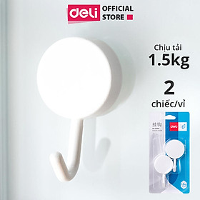 Mua Móc treo tròn đa năng Deli - Màu trắng - vỉ 2 chiếc - 19354