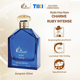 Nước hoa nam cao cấp, Charme Ruby Intense, mùi hương gỗ ấm áp, gây nghiện cho mọi người xung quanh, 100ml