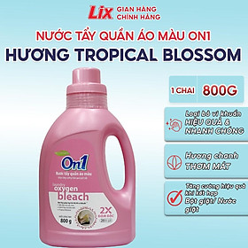 Nước tẩy quần áo On1 màu hương Tropical Blossom 800g N7601 khử mùi hôi ẩm mốc lưu hương thơm mát - Lixco Việt Nam