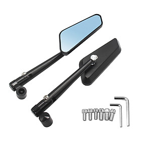 Motorcycle CNC Aluminum Rearview Mirrors Universal Replacement Accessory