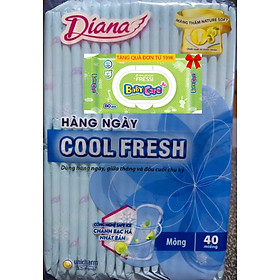 Gói Lớn 40 Miếng | Combo 6 Gói Băng Vệ Sinh Diana Sensi Hàng Ngày Cool Fresh 40 Miếng/Gói- Date Luôn Mới