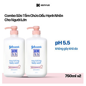 Combo 2 Sữa Tắm Người Lớn Dầu Hạnh Nhân Johnson's Adult Ph5.5 - Dung Tích 750mlx2