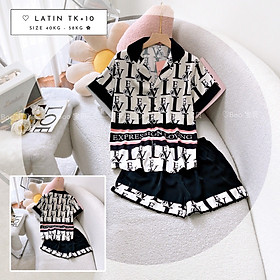 [HCM] (40-56kg, P5) Đồ bộ pijama nữ đùi TNQN chất liệu LATIN in 3D hoạt hình. labubu-maruko-thỏ-mèo kitty-gấu pooh/lotso-tim-cún/chó-chuột mickey-mèo máy doraemon. LATIN2TNQN