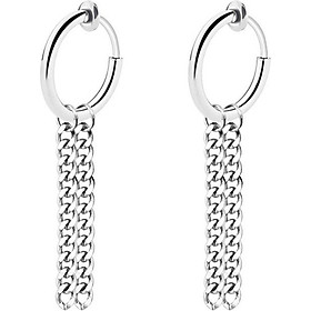 Bông Tai Nam Loại Kẹp Ko Cần Bấm Lỗ Tai Titan Không Đen TT 2351