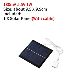 Bảng điều khiển năng lượng mặt trời Polysilicon 5V/2V Du lịch ngoài trời Bộ sạc năng lượng mặt trời USB Bảng điều khiển năng lượng mặt trời Điện thoại pin dự phòng cho cắm trại, đi bộ đường dài