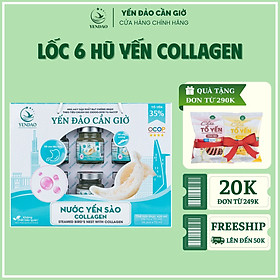 Yến Đảo - Yến Chưng Collagen Bổ Dưỡng Sức Khỏe Hỗ Trợ Làm Đẹp Da Quà Tặng Cao Cấp 6 Lọ 70ml