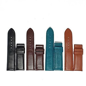 Dây đồng hồ Huy Hoàng da bò size 12, 14 màu đen, nâu đất, xanh lá, nâu đỏ HT8101-02-03-04
