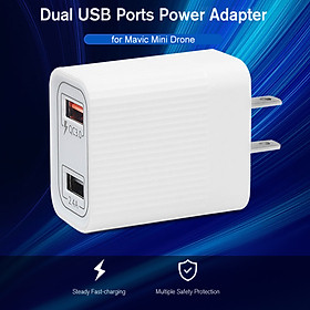 Compatible with DJI Mavic Mini Drone STARTRC Battery Charger Plug Adapter Dual Port Power Adapter Fast Charge DJI Drone