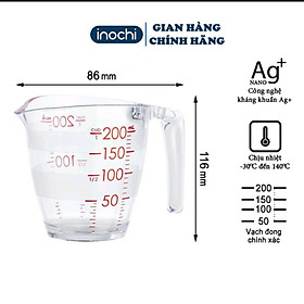 Mua Cốc đong YOKO INOCHI nhựa định lượng 200ml dung dịch chia vạch dụng cụ đo lường nhà bếp thông minh / Ly có vạch