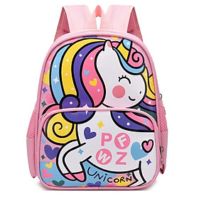 Balo trẻ em mầm non siêu nhẹ cho bé mẫu giáo hình ô tô, ngựa pony xinh xắn chất vải poly dày dặn cao cấp