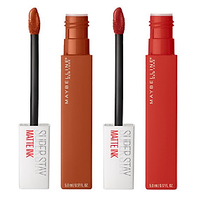 Bộ Đôi Son Kem Lì Lâu Trôi Maybelline New York Super Stay Matte Ink x Hiền Hồ