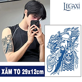 Miếng Giấy Dán Xăm Miếng Dán Tattoo Tạm thời 15 Ngày Xăm Không Trôi Chống Thấm Nước Chiến binh Binh lính Tướng sĩ Legaxi