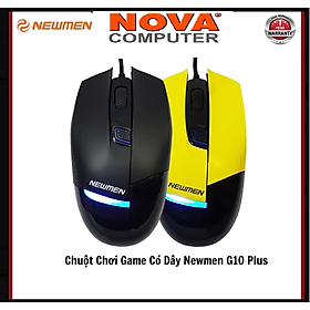 Chuột Quang Có Dây Newmen G10 Plus Vàng Đen Cá mập Chuyên Game - Hàng Chính Hãng