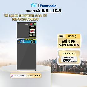 Tủ Lạnh Panasonic Inverter 268 lít NR-TV301VGMV – Diệt khuẩn 99.99% – Ướp lạnh nhanh