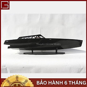 Mô Hình Thuyền Gỗ Phong Thủy Dạng Thuyền đua tốc độ WALLY POWER 118 BLACK PAINTED Chính Hãng Hàng Xuất Khẩu Chất Lượng