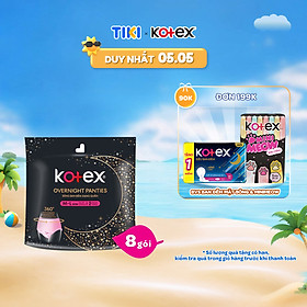 Combo 8 gói BVS Kotex Ban Đêm dạng quần cỡ M/L/L/XL 2 miếng