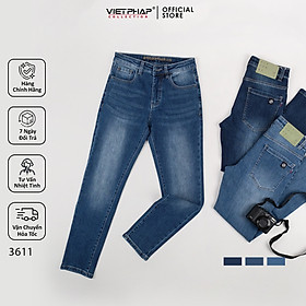 Quần Jeans Nam Cao Cấp VIỆT PHÁP/ Chất Liệu Cotton co giãn, độ bền màu cao 3611