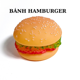 BÁNH HAMBURGER ,BANH MẶT CHÓ CAO SU CHO CHÓ GẶM CHƠI, ĐỒ CHƠI CHO CHÓ