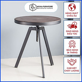Mua Bàn trà tròn thông minh tăng giảm chiều cao phong cách Nhật - Bàn mini Tia Table gỗ tự nhiên