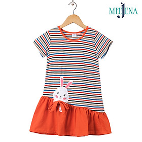 Đầm Bé Gái Tay Ngắn Vải Sọc 14-34 kg MEEJENA - 100% Cotton - 1906