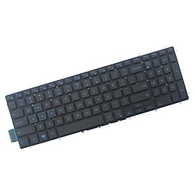 Keyboard US Layout Blue Font with Backlit Black Key Cap Keypad for 15 5567 ,Laptop and Desktop