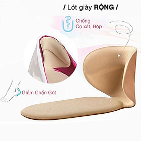 SỈ 10 ĐÔI (20 MIẾNG )Lót gót giày giảm size Chống Tuột gót chống phồng Đau Chân Chống rộng cho các loại giày nam nữ