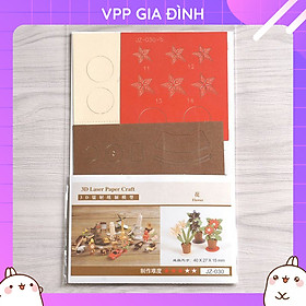 Mua Chậu Hoa Trang Trí Bàn Làm Việc Làm Bằng Giấy Mini - Chậu Hoa Nhỏ Lắp Ráp Handmade