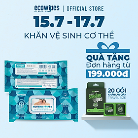 Mua Khăn giấy ướt vệ sinh cơ thể NursingWipes gói 12 khăn size lớn 30x20cm hương trà xanh lau người lớn tuổi  người bệnh  người đi phượt dùng 1 lần