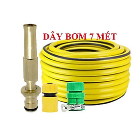 Mua Vòi Xịt Rửa Xe️ Bộ dây vòi xịt nước rửa xe  tưới cây   loại 7m  10m 206587 cút sập  + đai