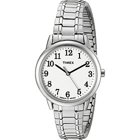 Timex Women Easy Reader | Silver-Tone w White Dial Indiglo Watch TW2P78500