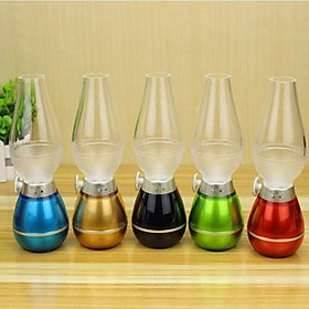 Đèn Dầu Điện Tử Cảm Ứng Không Khói, Thổi Tắt Khi Bật