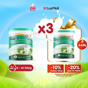 [Tặng 1 lon DG-2 400gr] Combo 03 lon Sữa Dê DG-2 400g